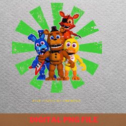 five nights at freddy characters emerge png, best seller png, golden freddy digital png files