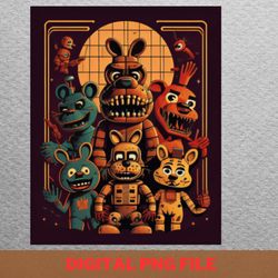 five nights at freddy chica pecks png, best seller png, golden freddy digital png files