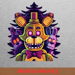 five nights at freddy gameplay challenges png, best seller png, golden freddy digital png files