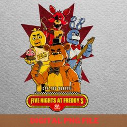 five nights at freddy nightshift terror png, best seller png, golden freddy digital png files