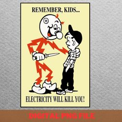 electricity will kill you fierce png, electricity will kill you png, kilowatt digital png files