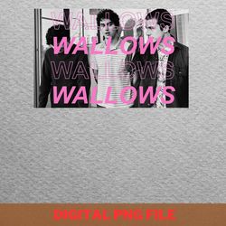 wallows band fan q&a png, wallows band png, indie aesthetic digital png files