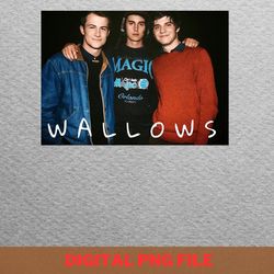 wallows band pop influences png, wallows band png, indie aesthetic digital png files