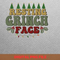 resting grinch face - grinches christmas grinch tricks png, grinches christmas png, xmas digital png files