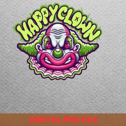 happy clown bubble png, happy clown png, spooky season digital png files