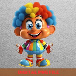 happy clown celebration png, happy clown png, spooky season digital png files