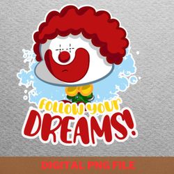 happy clown dream png, happy clown png, spooky season digital png files