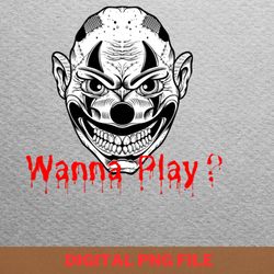 happy clown journey png, happy clown png, spooky season digital png files