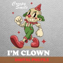 happy clown song png, happy clown png, spooky season digital png files