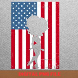 betty boop 4th of july usa - betty boop retro png, betty boop png, patent image digital png files