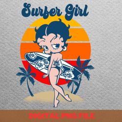 betty boop surfer girl - betty boop frenzy png, betty boop png, patent image digital png files