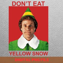 buddy the elf christmas snowflakes falling png, elf christmas png, elf movie digital png files