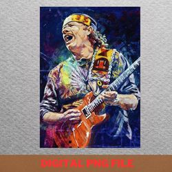 carlos santana rhythmic fire png, carlos santana png, psychedelic rock digital png files