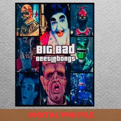 big bad beetleborgs - gta satirical humor png, gta png, vice city digital png files