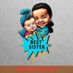 big sister encourages png, big sister png, new baby digital png files