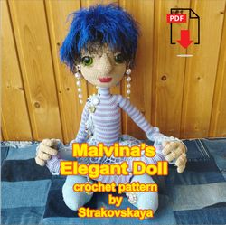 crochet pattern malvina's elegant doll digital tutorial pdf