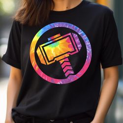 marvel thor tie dye hammer symbol premium png, thor png, thor ragnarok digital png files