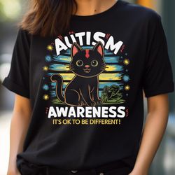 autism awareness cute cat animal, in this world, its ok to be different png, its ok to be different png