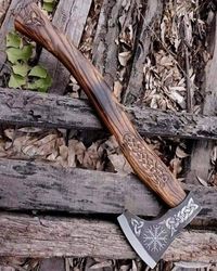 custom handmade carbon steel viking axe