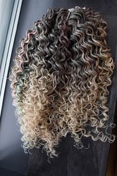 curls hair extensions ombre blonde curls curly dreadlocks