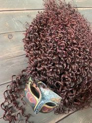 curls hair extensions curls red wine burgundy curly dreadlocks