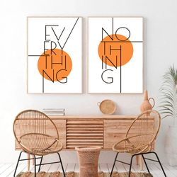 modern minimalist prints set of2 modern quote print quotes poster printable wall art typography print geometric wall art