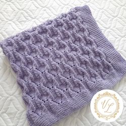 blanket knitting pattern | step-by-step knitting pattern blanket | pdf knitting pattern | v90
