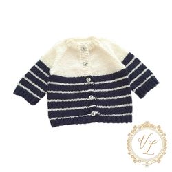 Step-by-step Knitting Pattern Cardigan | Baby Cardigan | Pdf Knitting Pattern | V106