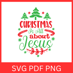 Sorry Santa, Christmas is all about Jesus Svg, Jesus Christmas,Christmas Is All About Jesus Svg, Cute Christmas Design