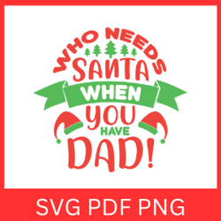 Who Needs Santa When You Have Dad Svg, Who Needs Santa Svg, When You Have Dad Svg, Christmas Papa Svg, Best Dad Svg
