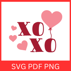 xoxo svg, valentine's day svg, hearts, xoxo clipart, valentine words svg