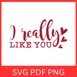 i really like you svg, i like you and i love you svg, cute love quote svg, love svg, like and love you svg, i like you