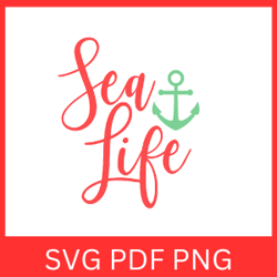 sea life svg, beach life svg, summer svg, summer quote svg, vacation svg, beach svg, under the sea svg, cute sea life