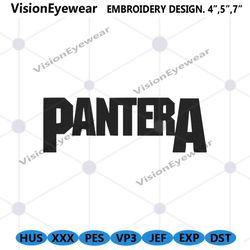 Pantera Logo Rock Band Embroidery Design Download File