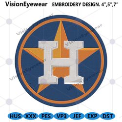 Houston Astros logo MLB Embroidery Design