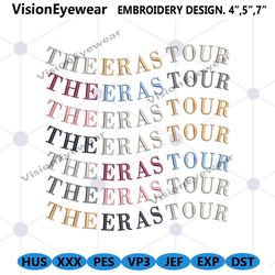 the eras tours machine embroidery files, taylor swift the eras tour embroidery design files, the eras tours concert embr