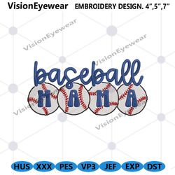 baseball mama machine embroidery instant design, baseball mom embroidery digital download, sports baseball mom digital e