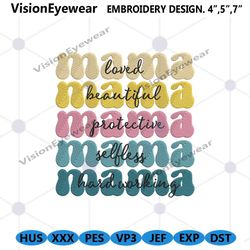 mama selfless hardworking embroidery instant, mother day embroidery instant, mama embroidery digital instant download fi