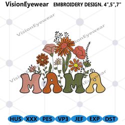 mama embroidery file designs, mama flower embroidery digital files, mother day machine embroidery download design digita