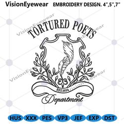 the tortured poets department embroidery instant download, taylor swift album embroidery design digital, taylor swift fi