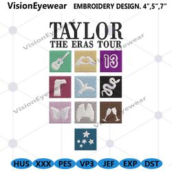 taylor the eras tour embroidery design file, taylor world tour embroidery instant files, music embroidery digital design