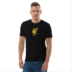 lfc ,liverpool fc ,black and gold unisex organic cotton png