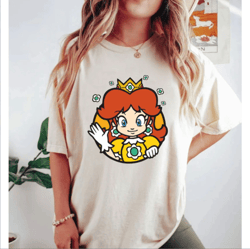 princess daisy mario comfort colors png, princess daisy nin-ten-do world png, super mario png, birthday girl png