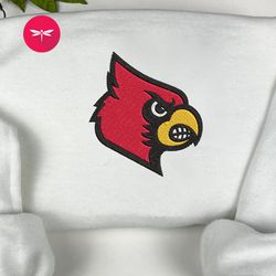 ncaa louisville cardinals embroidered hoodie, ncaa team embroidered sweatshirt, ncaa embroidered football merch fncaa06