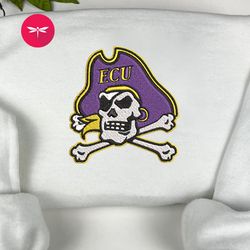 ncaa east carolina pirates embroidered hoodie, ncaa team embroidered sweatshirt, ncaa embroidered football merch fncaa16