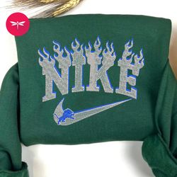 nike nfl detroit lions embroidered hoodie, nike nfl embroidered sweatshirt, nfl embroidered football, nike nk11d