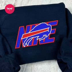 nike nfl buffalo bills embroidered hoodie, nike nfl embroidered sweatshirt, nfl embroidered football, nike nk04f