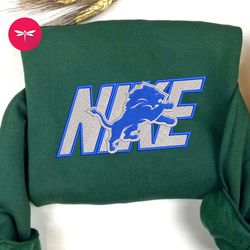 nike nfl detroit lions embroidered hoodie, nike nfl embroidered sweatshirt, nfl embroidered football, nike nk11f