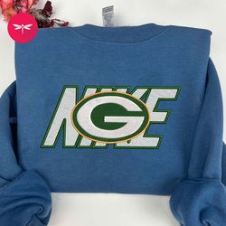 nike nfl green bay packers embroidered hoodie, nike nfl embroidered sweatshirt, nfl embroidered football, nike nk19f