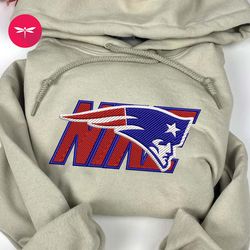 nike nfl new england patriots embroidered hoodie, nike nfl embroidered sweatshirt, nfl embroidered football, nike nk24f